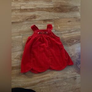 Vintage Sesame Street Red Corduroy Toddler Dress